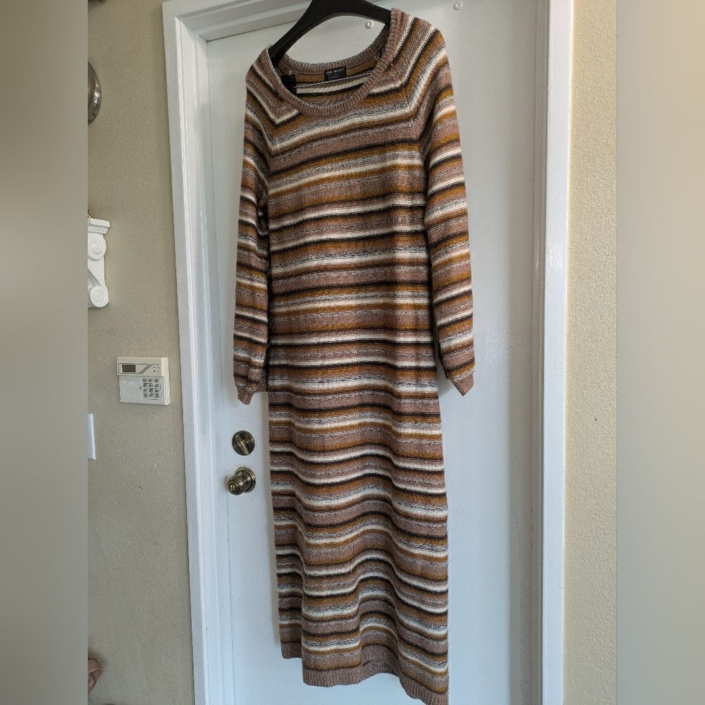 Lane Bryant striped maxi sweater dress size 18/20 - Picture 2 of 7